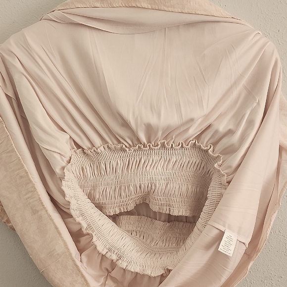 Nine West Cream Smocked Ruffled Mini Dress - Picture 6 of 6